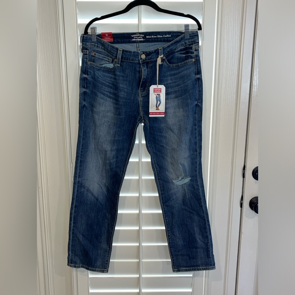 Levi's Mid rise slim cuffed jeans